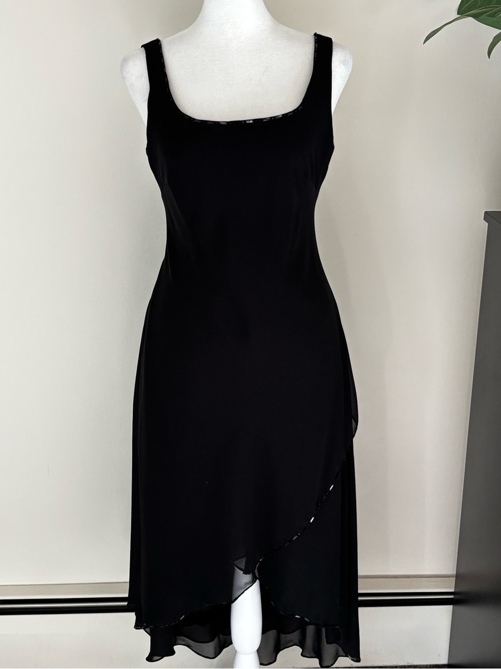 Alex Evenings Black High-Low Sleeveless Dress